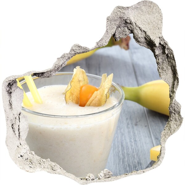 Nálepka 3D díra na zeď Ovocný koktejl Díra ve zdi