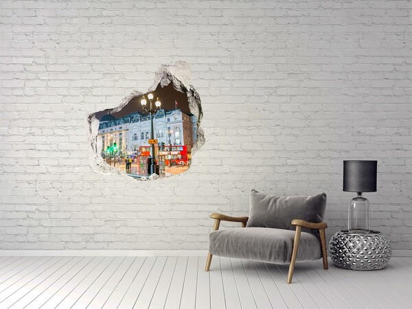 Fototapeta díra na zeď 3D Londýnská ulice v noci