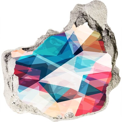 Díra 3D fototapeta nálepka Barevný křišťálový svět