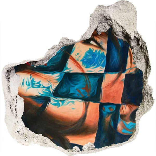 Fototapeta díra na zeď Tělo ponořené do barev