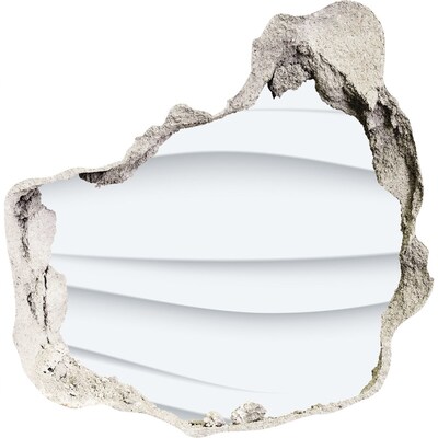 Díra 3D fototapeta nálepka Rozbitá zeď s výhledem na vlny