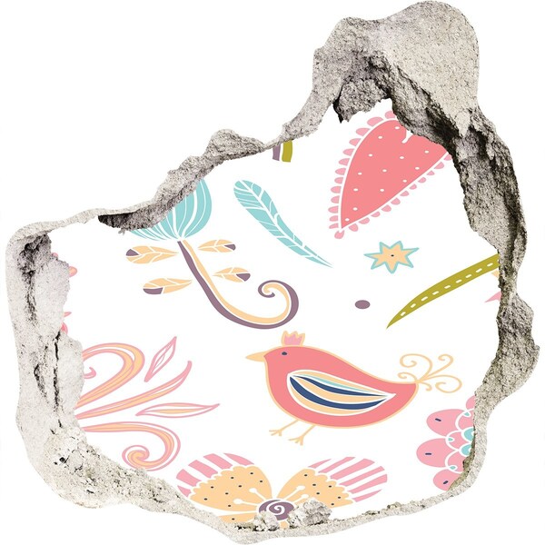 Díra 3D fototapeta nálepka Barevný svět za dírou