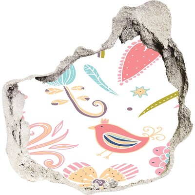 Díra 3D fototapeta nálepka Barevný svět za dírou