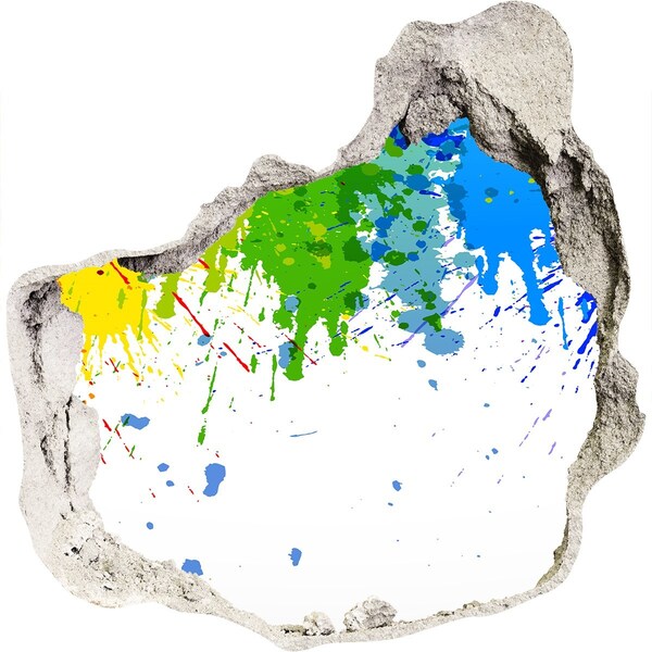 Díra 3D fototapeta nálepka Barevná exploze v betonu