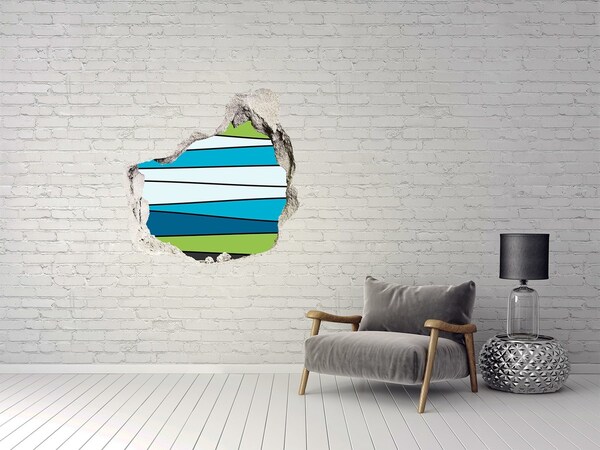 Díra 3D fototapeta nálepka Barevné pásky