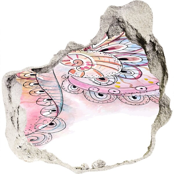 Díra 3D fototapeta nálepka Barevný vzor na betonovém pozadí