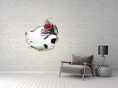 Fototapeta díra na zeď 3D Nohy fotbalisty