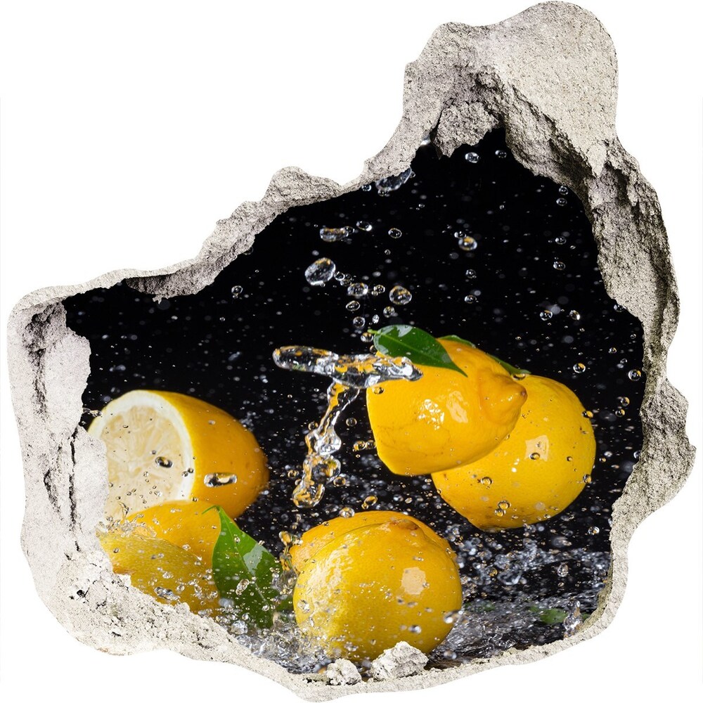 Nálepka 3D díra Citrony a voda