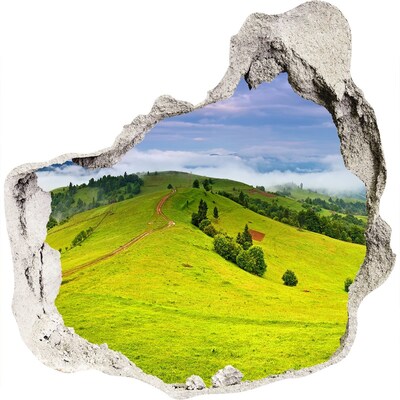 Nálepka fototapeta 3D výhled Zelené vrcholky