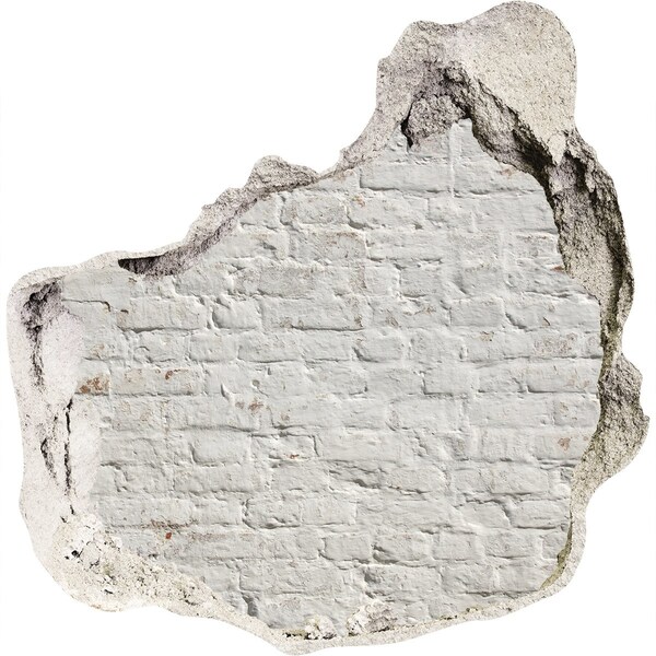 Fotoobraz díra na stěnu Poškozená cihlová zeď