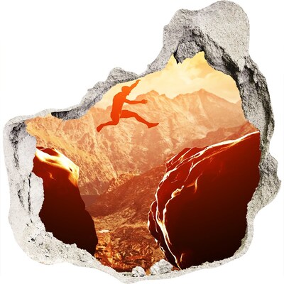 Samolepící díra na stěnu Skočit do propasti