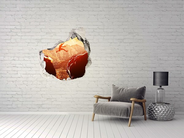 Samolepící díra na stěnu Skok nad propastí
