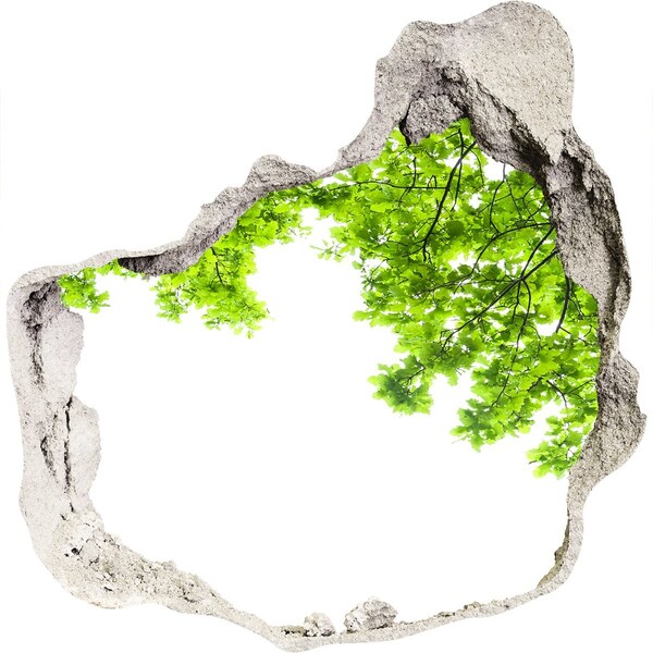 Samolepící díra nálepka Zelená oáza za zdí