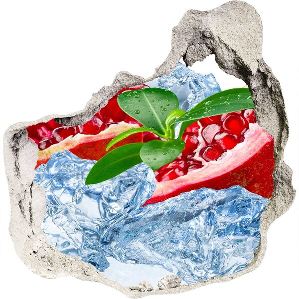 Nálepka 3D díra na zeď Ovocná oáza s ledem