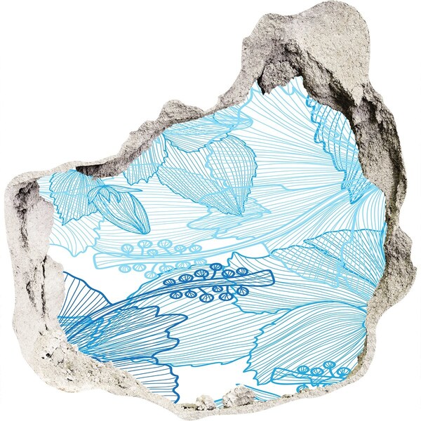 Nálepka 3D díra samolepící Podmořský svět v modré