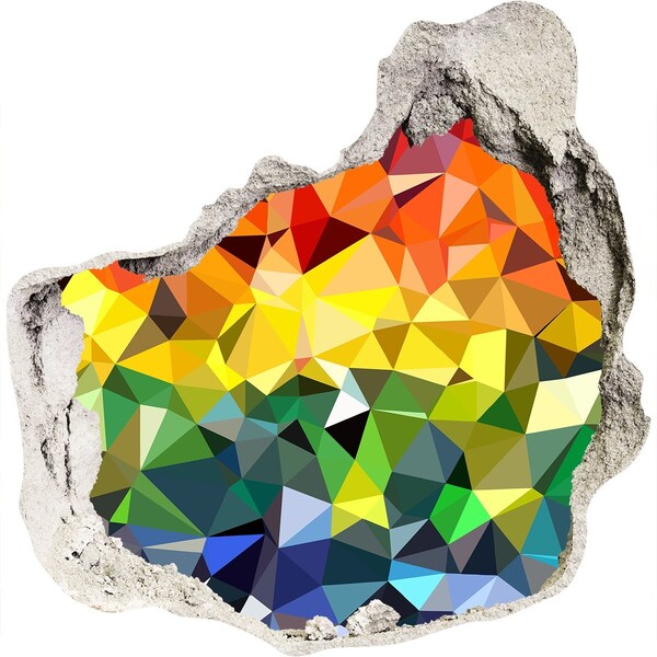 Díra 3D fototapeta na stěnu Barevná díra ve zdi