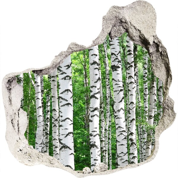 Samolepící díra nálepka beton Lesní oáza díra ve zdi