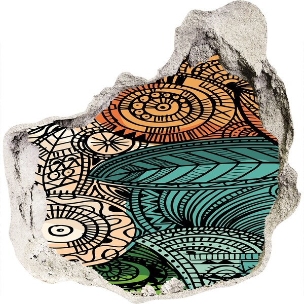 Díra 3D fototapeta nálepka Barevné vzory na kamenném pozadí