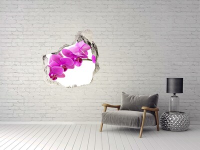 Samolepící díra nálepka Růžová orchidej