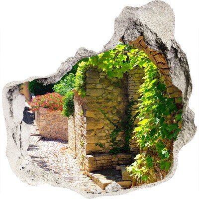 Fototapeta díra na zeď 3D Zelená ulice ve městě