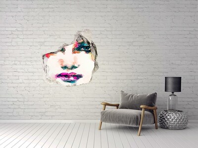 Díra 3D fototapeta na stěnu Portrét ženy