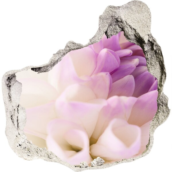 Samolepící díra na stěnu Květinová iluze v betonu