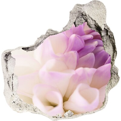 Samolepící díra na stěnu Květinová iluze v betonu