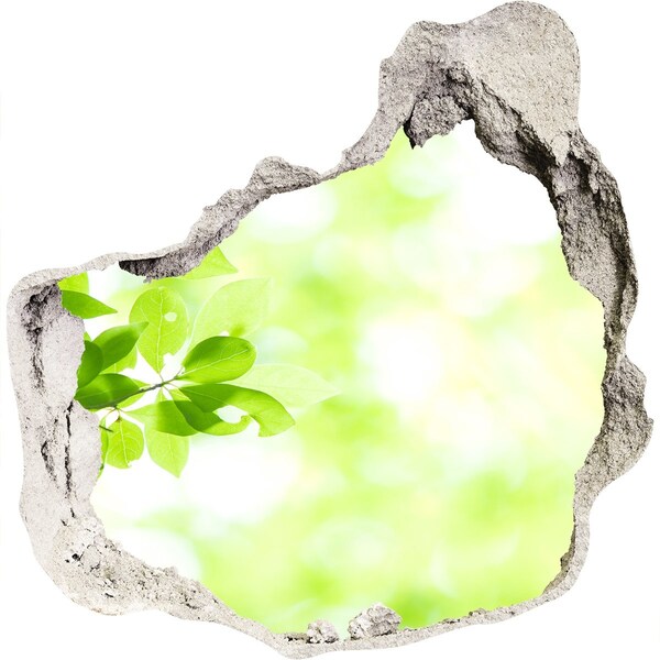 Samolepící díra nálepka beton Zelený ráj za zdí