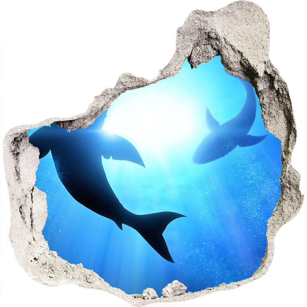 Díra 3D fototapeta nálepka Dva žraloci