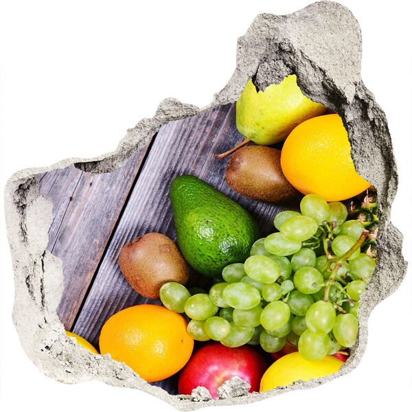 Nálepka 3D díra Ovocný ráj za zdí