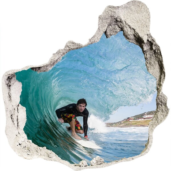 Fototapeta díra na zeď 3D Surfař na vlně