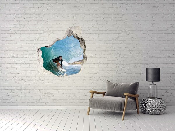 Fototapeta díra na zeď 3D Surfař na vlně