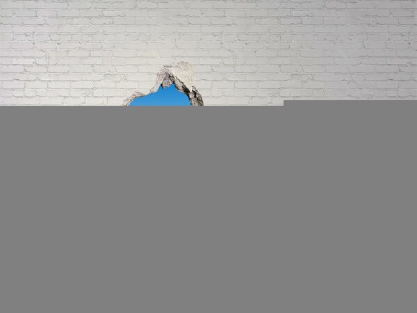 Samolepící díra na stěnu nálepka Zelená louka pod modrou oblohou