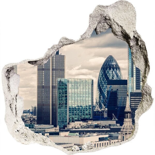 Fototapeta díra na zeď 3D Pohled na moderní město