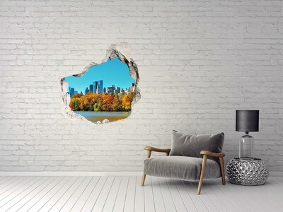 Fototapeta díra na zeď 3D New York podzim