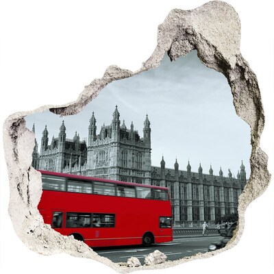 Fototapeta díra na zeď 3D Londýnský autobus