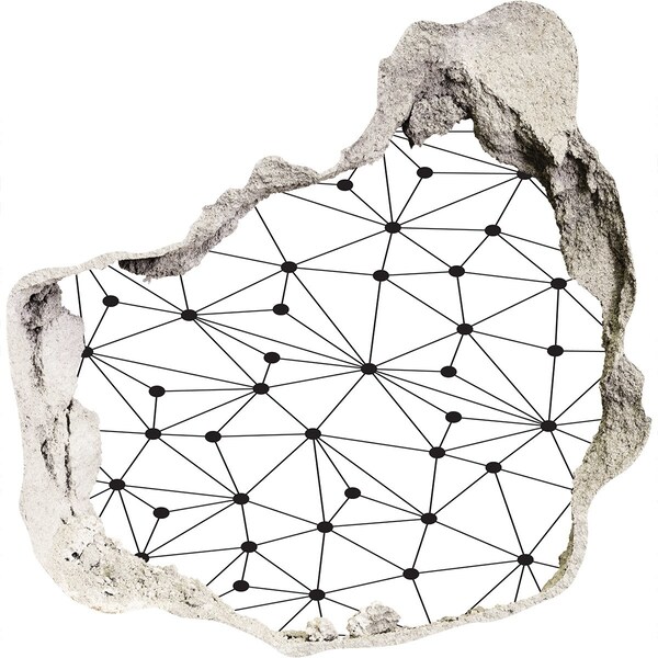 Fotoobraz díra na stěnu Síť spojů ve zdi