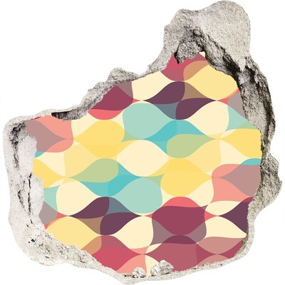 Fotoobraz díra na stěnu Barevné vlny na zdi