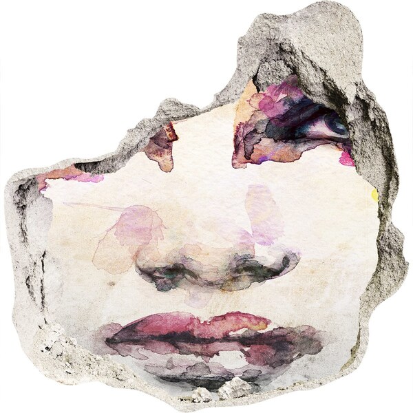 Díra 3D fototapeta na stěnu Tvář v rozbořené zdi