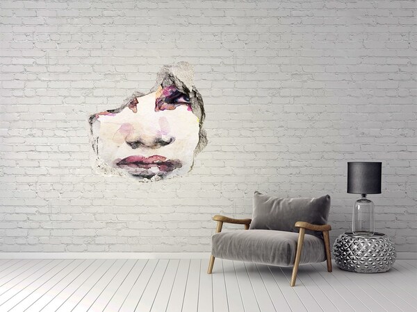 Díra 3D fototapeta na stěnu Portrét ženy