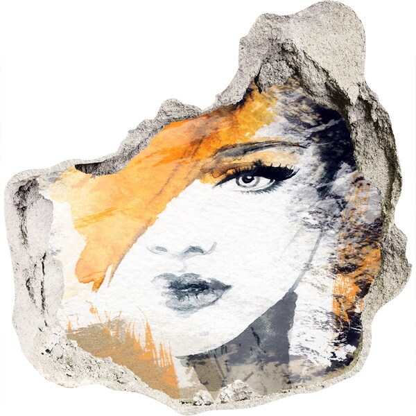 Díra 3D fototapeta nálepka Portrét ve zlatých odstínech