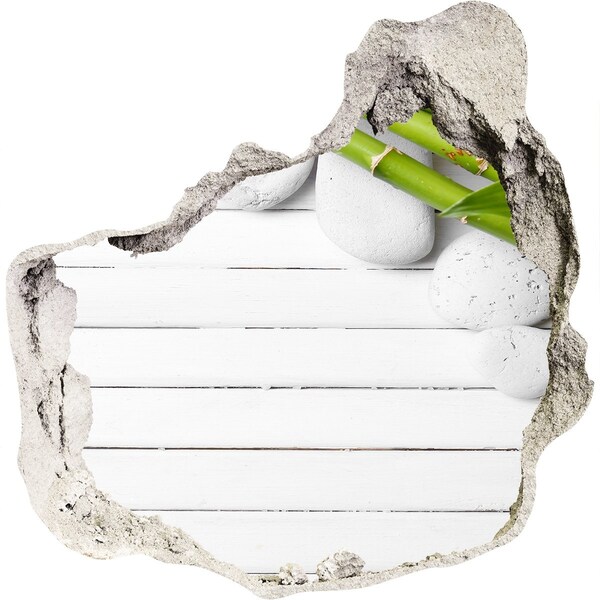 Samolepící díra na stěnu nálepka Zelená oáza v betonu