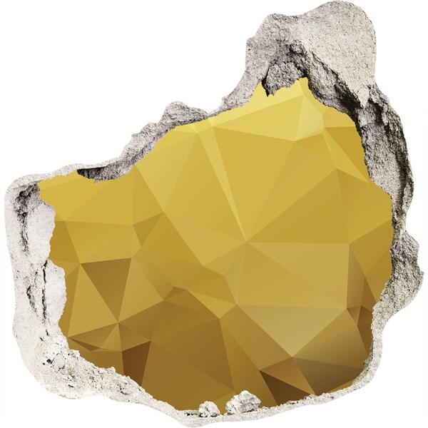 Díra 3D fototapeta nálepka Zlatá prasklina ve zdi