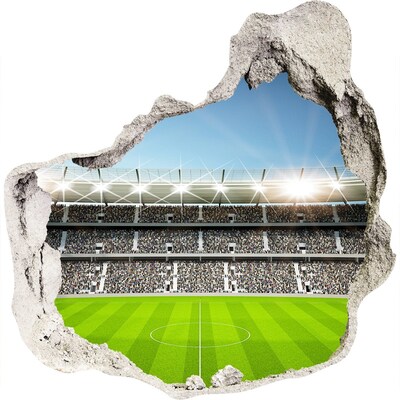 Samolepící díra na stěnu nálepka Fotbalový stadion v akci