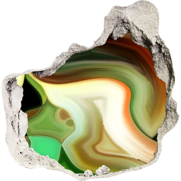 Díra 3D fototapeta nálepka Barevný kámen v díře ve zdi