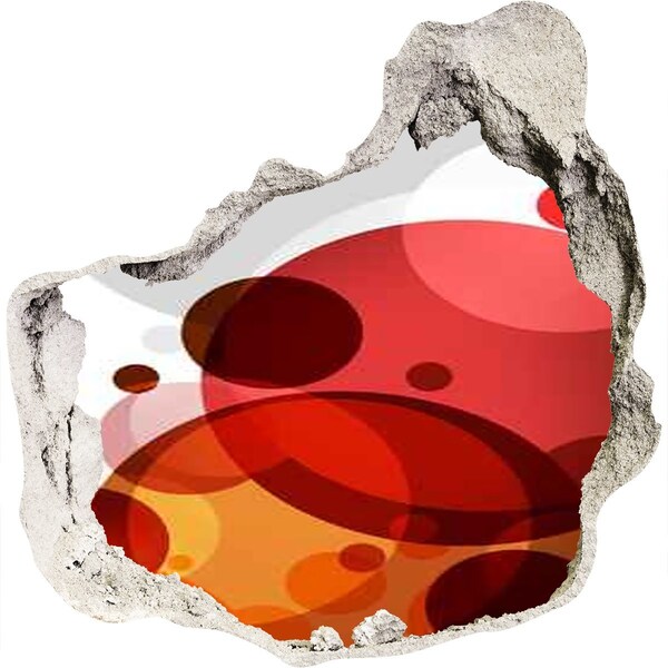 Díra 3D fototapeta nálepka Barevné bubliny v díře ve zdi