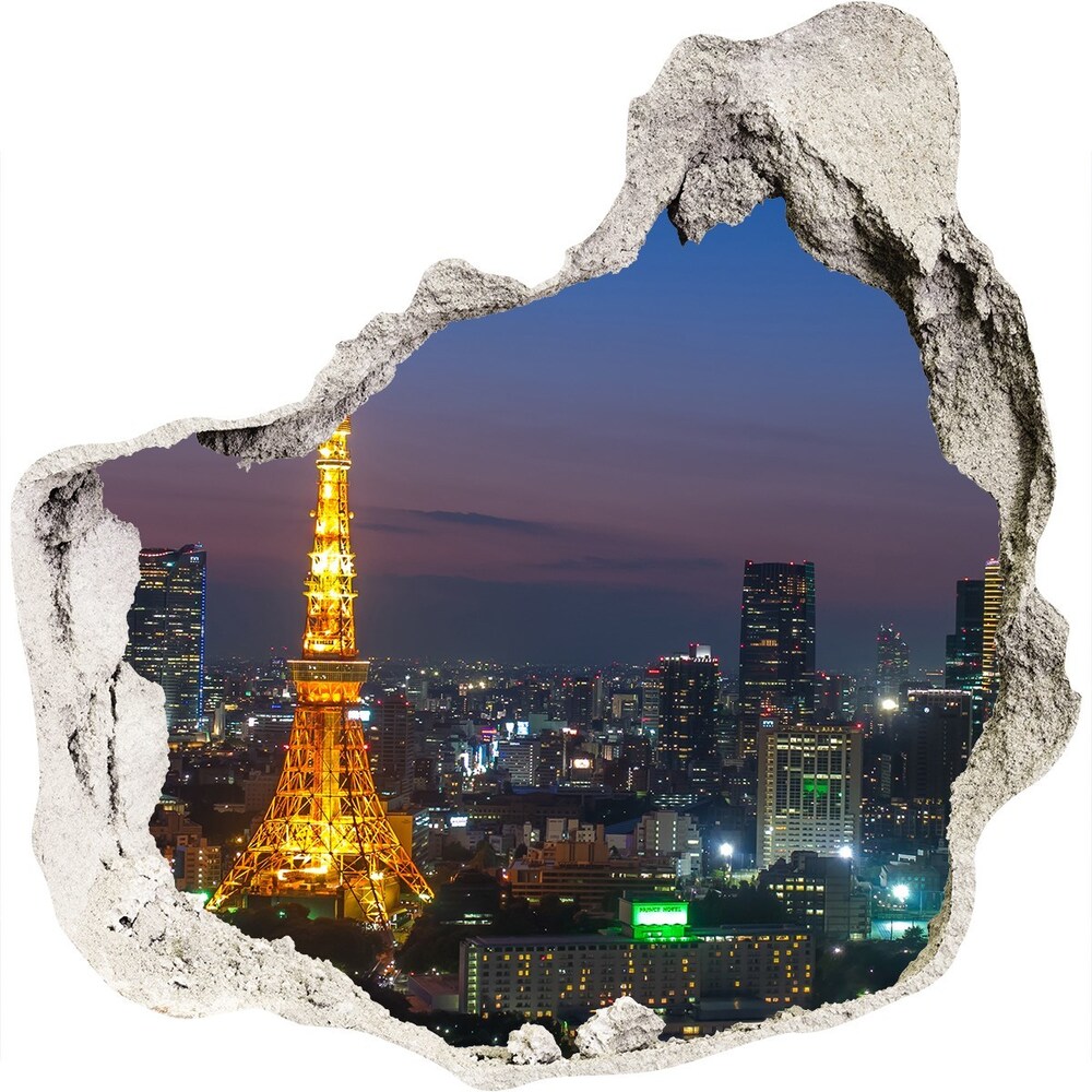 Fototapeta díra na zeď 3D Věž v Tokio