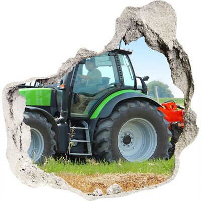 Foto fotografie díra na zeď Traktor v akci