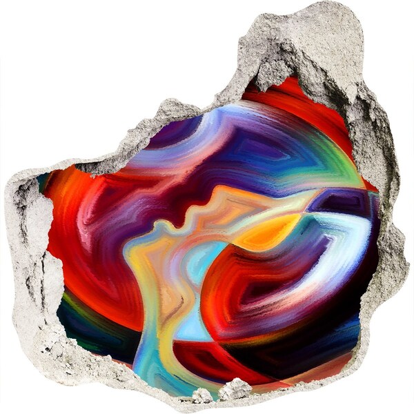 Díra 3D fototapeta na stěnu Barevný tanec emocí