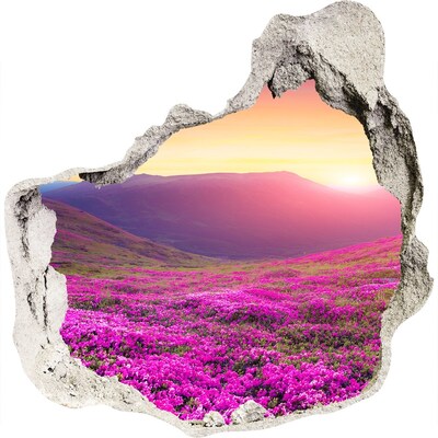Nálepka fototapeta 3D výhled Růžové kopečky